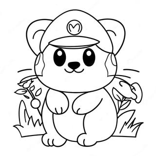 Cat Mario Coloring Pages