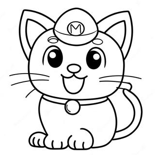 Cat Mario Coloring Page 12257-10026