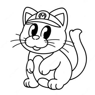 Cat Mario Coloring Page 12257-10027