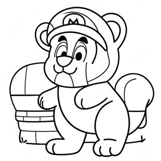 Adventurous Cat Mario Coloring Page 12258-10030