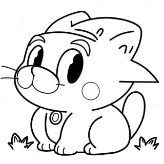 Adventurous Cat Mario Coloring Page 12258-10205