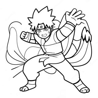 Naruto Nine Tails Coloring Page 12267-10034