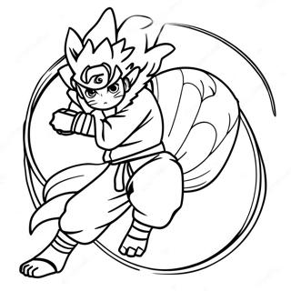 Naruto Nine Tails Coloring Page 12267-10036