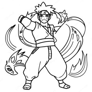 Naruto Nine Tails Coloring Page 12267-10210