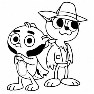 Mordecai And Rigby Adventure Coloring Page 12278-10045