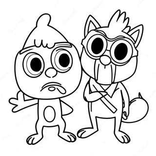 Mordecai And Rigby Adventure Coloring Page 12278-10046