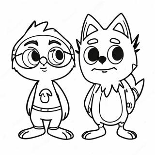 Mordecai And Rigby Adventure Coloring Page 12278-10048