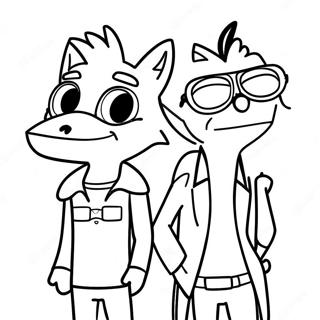 Mordecai And Rigby Adventure Coloring Page 12278-10223