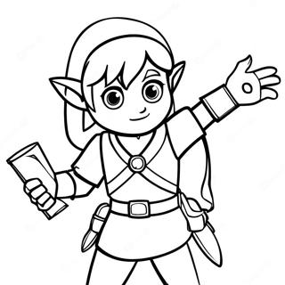 Link In Heroic Pose Coloring Page 122-101