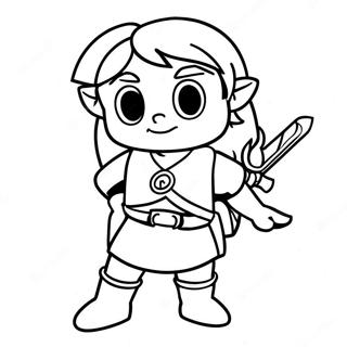 Link In Heroic Pose Coloring Page 122-103