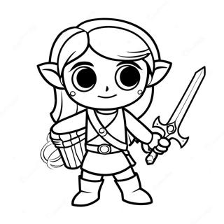 Link In Heroic Pose Coloring Page 122-104