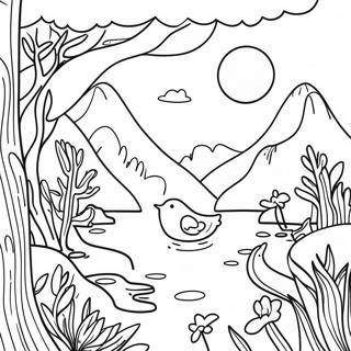 Calming Nature Therapy Coloring Page 12308-10246