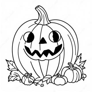 Scary Pumpkin Coloring Page 12317-10075