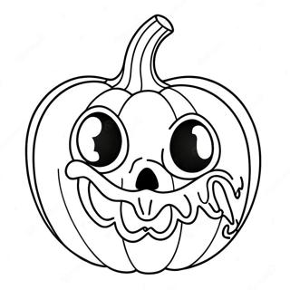 Spooky Pumpkin With Spider Coloring Page 12318-10077