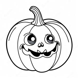 Spooky Pumpkin With Spider Coloring Page 12318-10256