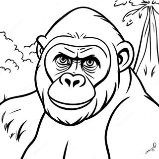 Gorilla Coloring Page 1231-982