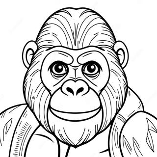 Gorilla Coloring Page 1231-983