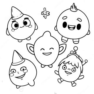 Funny Oddbods Characters Coloring Page 12328-10088