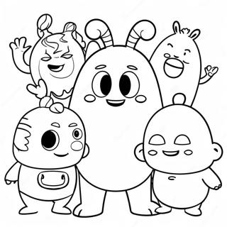 Funny Oddbods Characters Coloring Page 12328-10261