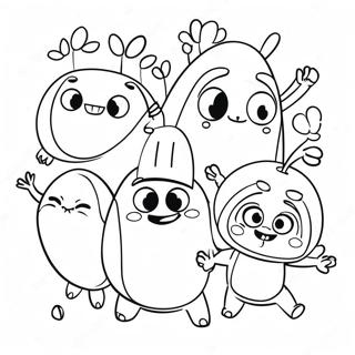 Funny Oddbods Characters Coloring Page 12328-10264