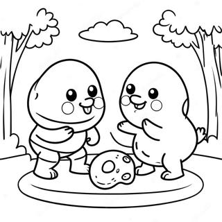 Chip And Potato Playing In The Park Coloring Page 12348-10104