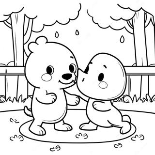 Chip And Potato Playing In The Park Coloring Page 12348-10279