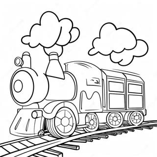 Colorful Toy Train Coloring Page 12358-10110