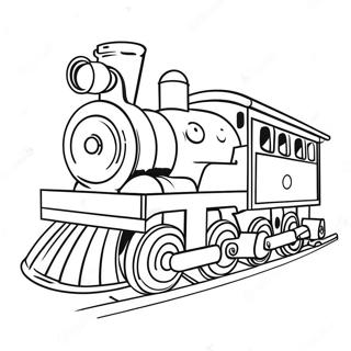 Colorful Toy Train Coloring Page 12358-10285