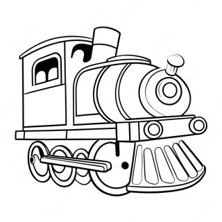 Colorful Toy Train Coloring Page 12358-10286