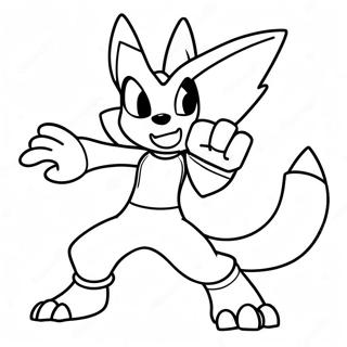 Lucario In Battle Pose Coloring Page 12368-10119