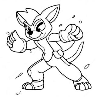 Lucario In Battle Pose Coloring Page 12368-10120