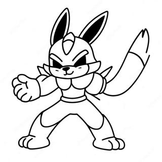 Lucario In Battle Pose Coloring Page 12368-10294