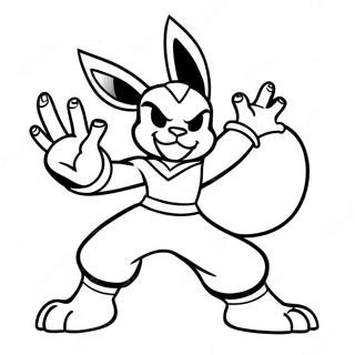 Lucario In Battle Pose Coloring Page 12368-10295