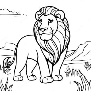 Majestic Mufasa In The Pride Lands Coloring Page 12378-10127