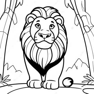 Majestic Mufasa In The Pride Lands Coloring Page 12378-10128