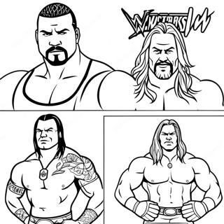 Wwe Superstars In Action Coloring Page 12388-10136