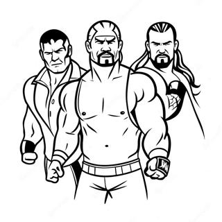 Wwe Superstars In Action Coloring Page 12388-10309