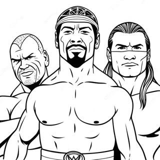 Wwe Superstars In Action Coloring Page 12388-10311