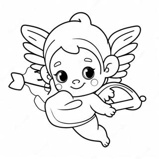 Cute Cupid With Heart Arrows Coloring Page 12418-10335