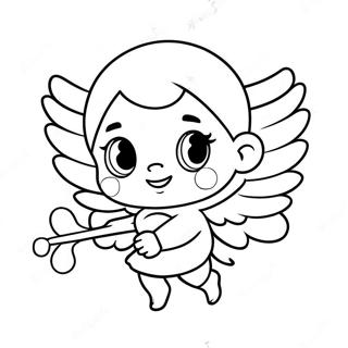 Cute Cupid With Heart Arrows Coloring Page 12418-10336