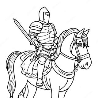 Knight Coloring Page 1241-990