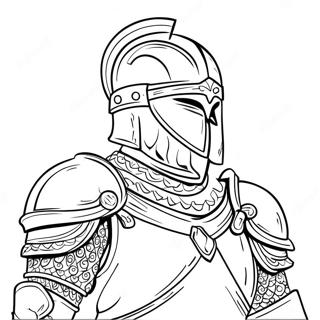 Brave Knight In Armor Coloring Page 1242-994