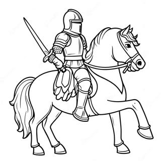 Brave Knight In Armor Coloring Page 1242-995