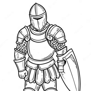 Brave Knight In Armor Coloring Page 1242-996