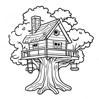 Treehouse Coloring Page 12437-10346