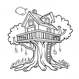 Treehouse Coloring Page 12437-10347