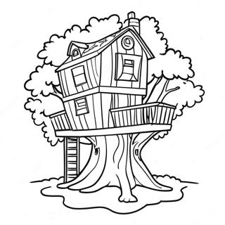 Treehouse Coloring Page 12437-10348