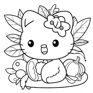 Hello Kitty Thanksgiving Coloring Pages