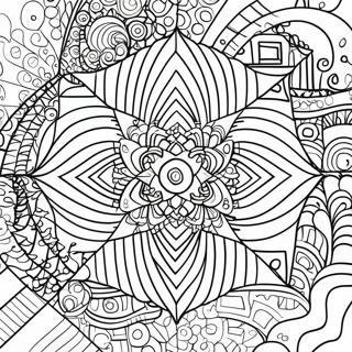 Optical Illusion Geometric Patterns Coloring Page 12457-10362