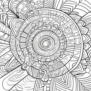 Optical Illusion Geometric Patterns Coloring Page 12457-10363